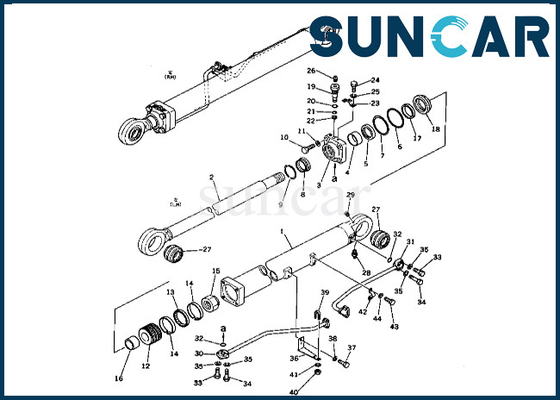 Kit Segel Silinder Boom 2086356100 208-63-56100 Untuk PC400-1 Kit Penyegelan Silinder Boom Komatsu