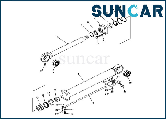 Komatsu Berkualitas Tinggi 208-63-75300 2086375300 Kit Segel Silinder Bucket Untuk PC400-1 PC400LC-1