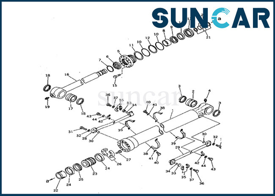 208-63-72100 2086372100 Boom Cylinder Seal Kit Untuk PC400-3 PC400LC-3 Boom Cylinder Sealing Kit Komatsu