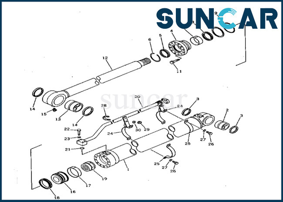 208-63-74100 2086374100 Kit Segel Silinder Bucket Komatsu Cocok untuk PC400-3 PC400LC-3 Kit Perbaikan Silinder Bucket