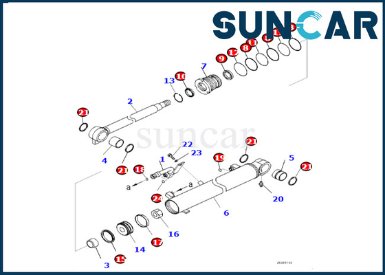 Kit Segel Silinder Boom Berkualitas Tinggi 7219801280 721-98-01280 Cocok untuk PC55MR-5 PC45MR-5 Komatsu