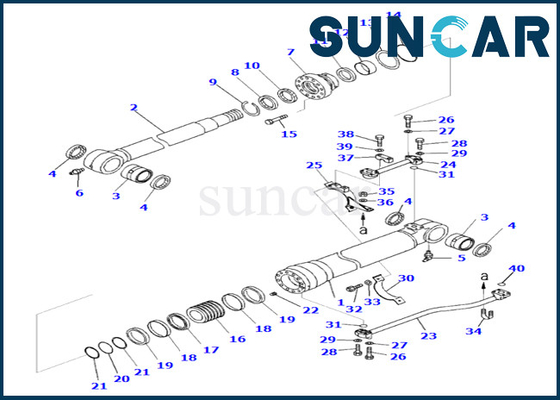 Kit Segel Silinder Penghilang Kit Perbaikan Silinder Penghilang 7079937090 707-99-37090 Cocok untuk PC490LC-10 PC490LC-11 Komatsu