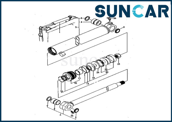 Kit Segel Silinder Lengan Komatsu YM172151-72020 YM17215172020 Untuk PC50FR-1 Kit Penyegelan Lengan Silinder