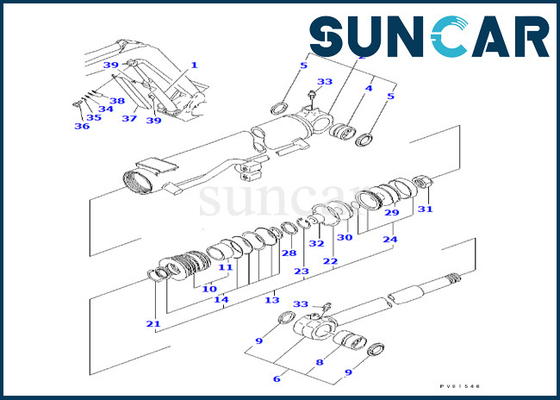 Kit Perbaikan Boom Silinder Boom Cylinder Seal Kit YM172165-72640 YM17216572640 Komatsu Untuk PC50FR-1 PC50FR-2
