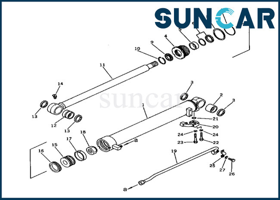 2016366100 201-63-66100 Komatsu Arm Cylinder Seal Kit Untuk PC60-3 Arm Cylinder Seal Repair Kit