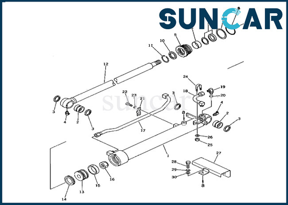 201-63-76100 2016376100 Bucket Cylinder Seal Kit Untuk PC60-3 Komatsu Bucket Cylinder Repair Seal Kit