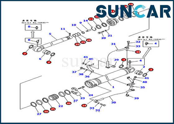707-99-68530 Arm Cylinder Seal Kit Untuk Komatsu PC400ST-6 PC400ST-6LC Kit Perbaikan Excavator