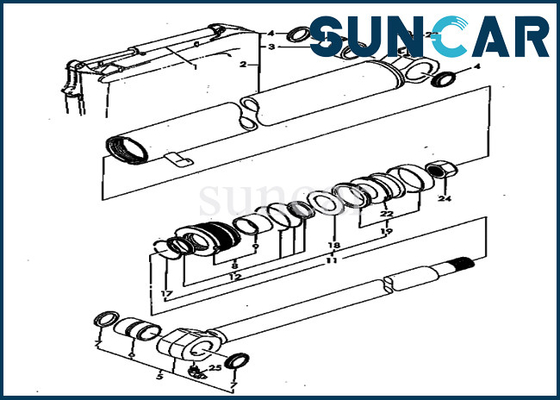 PC40FR-1 Komatsu Parts YM172164-72330 YM17216472330 Arm Seal Kit Silinder Hidrolik