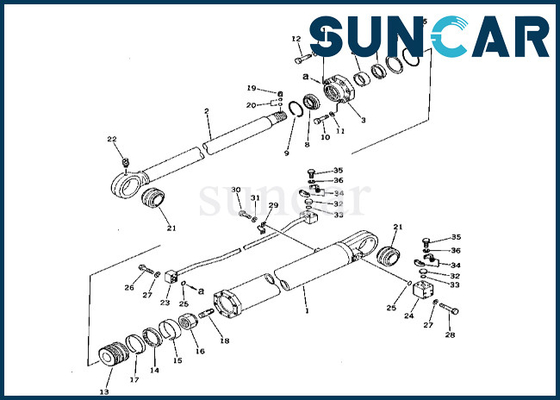 Kit Perbaikan Segel Lengan Silinder 208-63-66300 2086366300 Kit Segel Lengan Silinder Komatsu Untuk PC400-1 PC400LC-1
