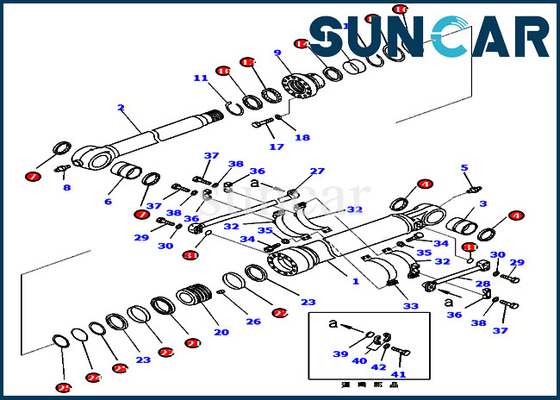 707-99-67470 7079967470 Arm Cylinder Repair Seal Kit Untuk KOMATSU PC450-8 PC460LC-8 PC430-8