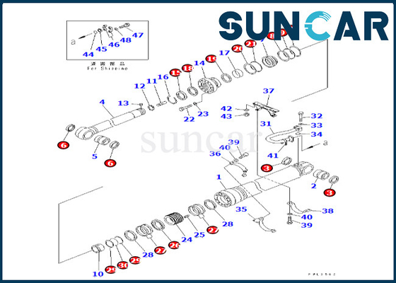 Komatsu 707-99-77170 7079977170 Arm Cylinder Seal Kit Untuk PC600LC-6A Arm Cylinder Repair Kit
