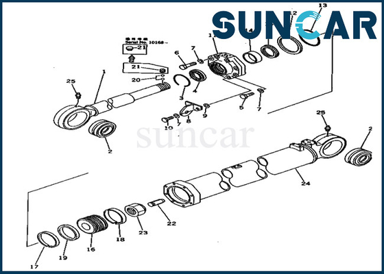 Kit Servis Arm Seal Kit 209-63-66300 2096366300 Silinder Hidrolik Untuk Excavator Komatsu PC650-1