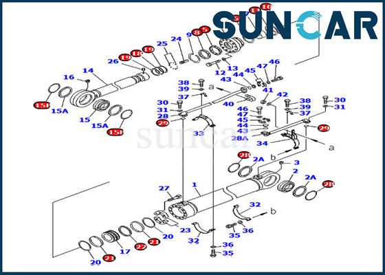 Arm Cylinder Seal Kit 707-99-78690 7079978690 Untuk Komatsu Excavator PC750-6 Alat Berat